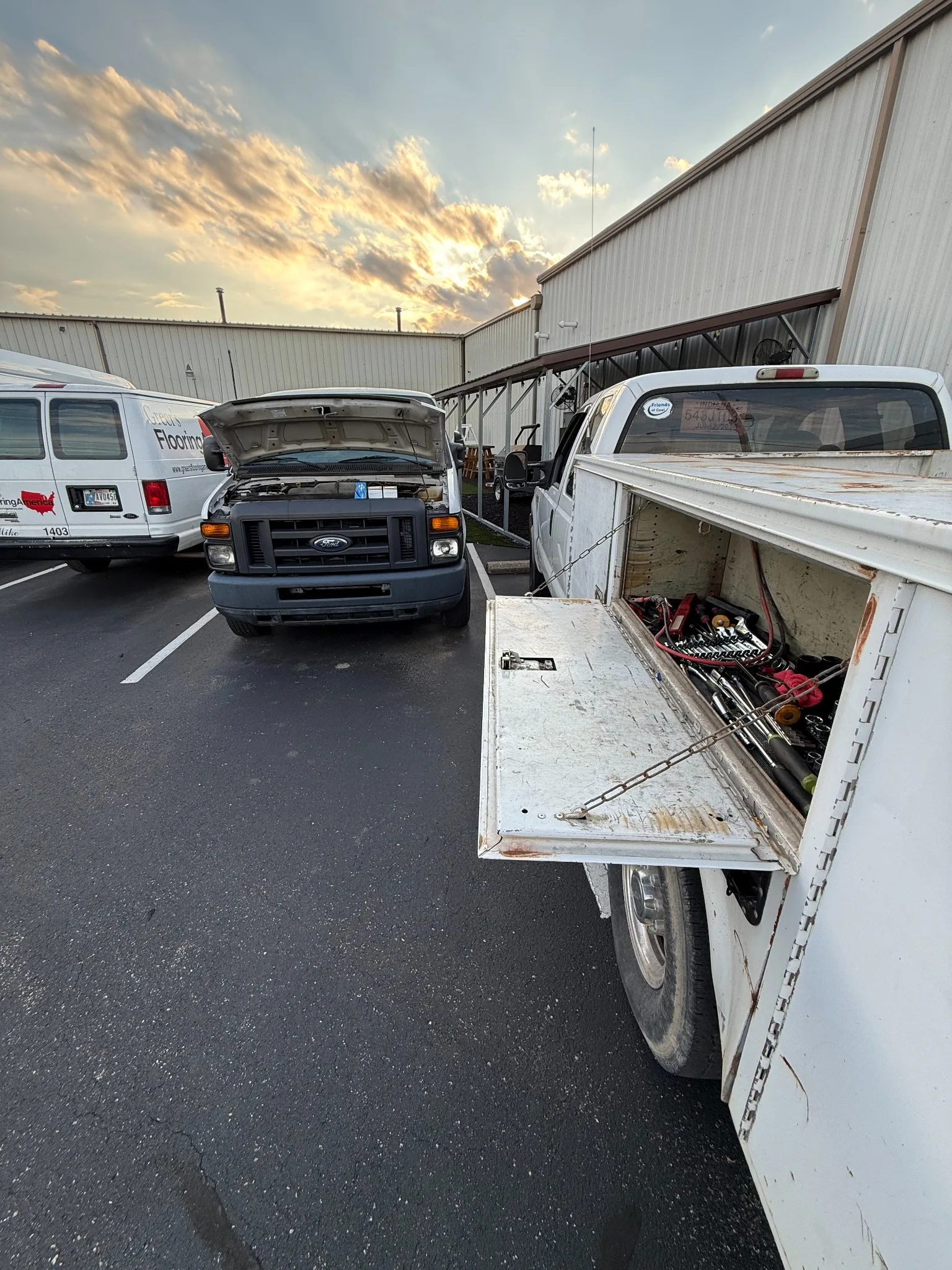 Mobile fleet maintenance setup