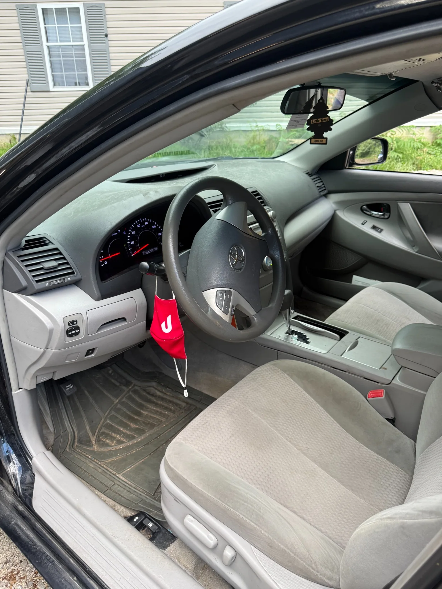 Vehicle interior before dashboard removal